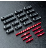 MST XXX-Rally Turnbuckle Shaft Set / Color: Red
