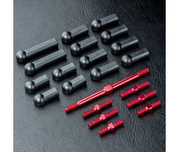 MST XXX-Rally Turnbuckle Shaft Set / Red