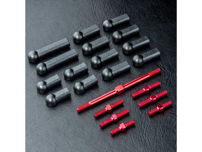 MST XXX-Rally Turnbuckle Shaft Set / Color: Red