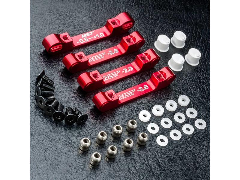 MST RMX 2.0 Aluminium Suspension Mount Set / Color: Red