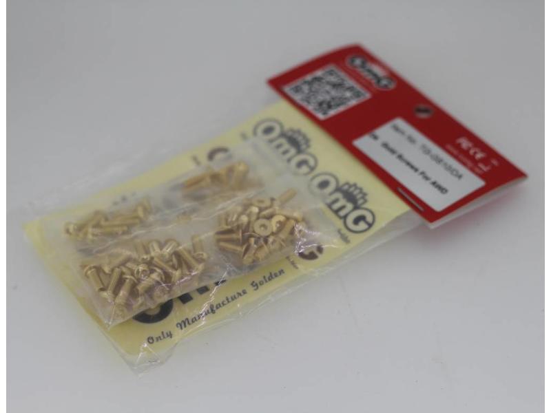 RC OMG TG-GS10/DA - Golden Screw Kit for Sakura D4 (AWD without Chassis screws)