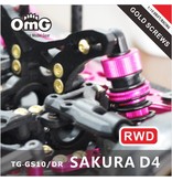 RC OMG TG-GS10/DR - Golden Screw Kit for Sakura D4 (RWD without Chassis screws) - DISCONTINUED