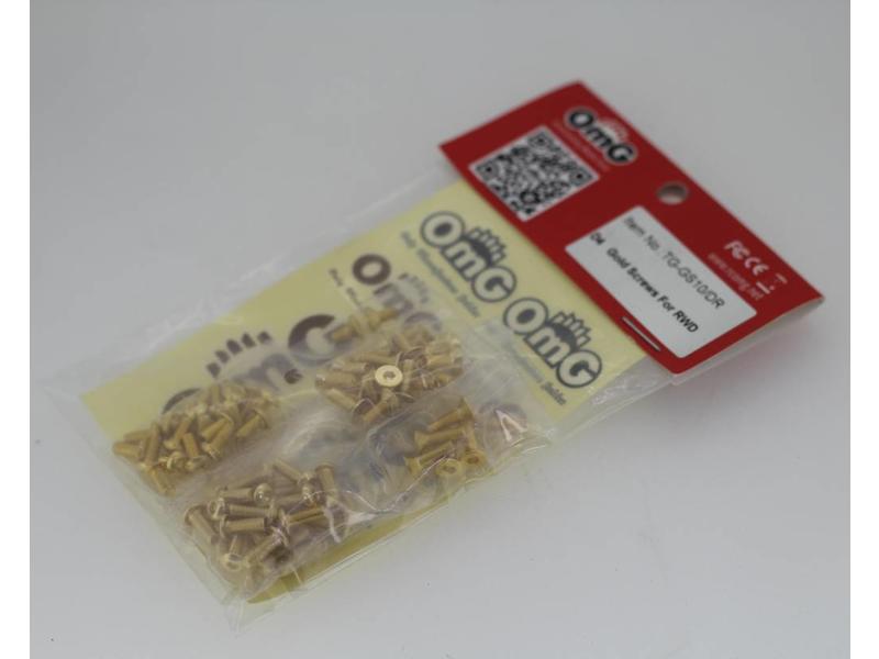 RC OMG TG-GS10/DR - Golden Screw Kit for Sakura D4 (RWD without Chassis screws) - DISCONTINUED