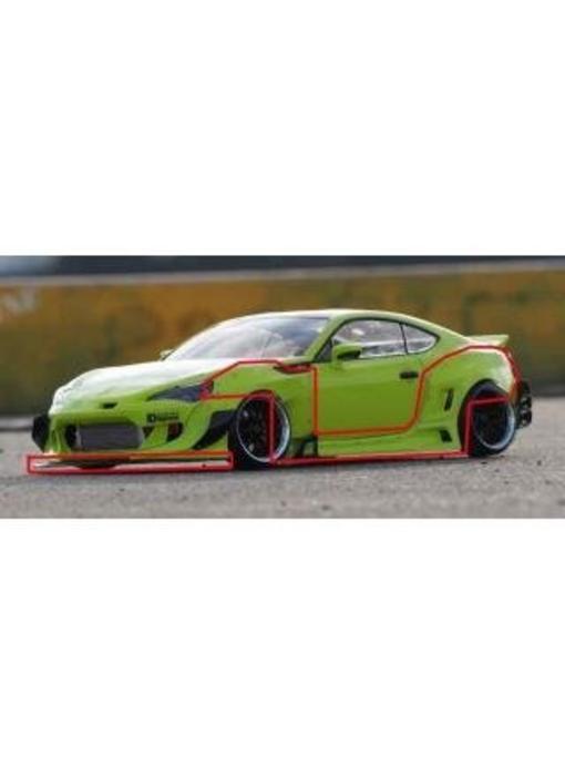 Addiction RC Toyota GT86 Rocket Bunny Body Kit V3 PANDEM - Side Skirt; Fender & Lip Spoiler Set