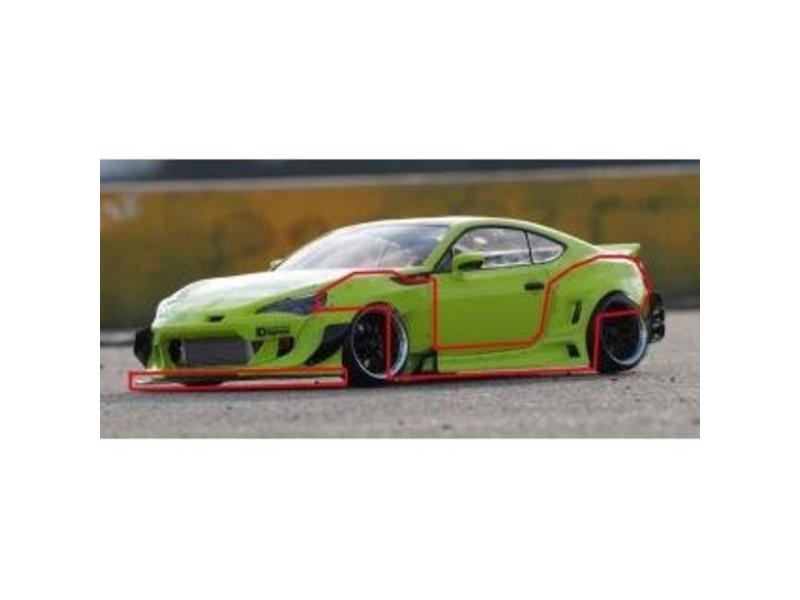 Addiction RC AD015-2 - Toyota GT86 Rocket Bunny Body Kit V3 PANDEM - Side Skirt; Fender & Lip Spoiler Set