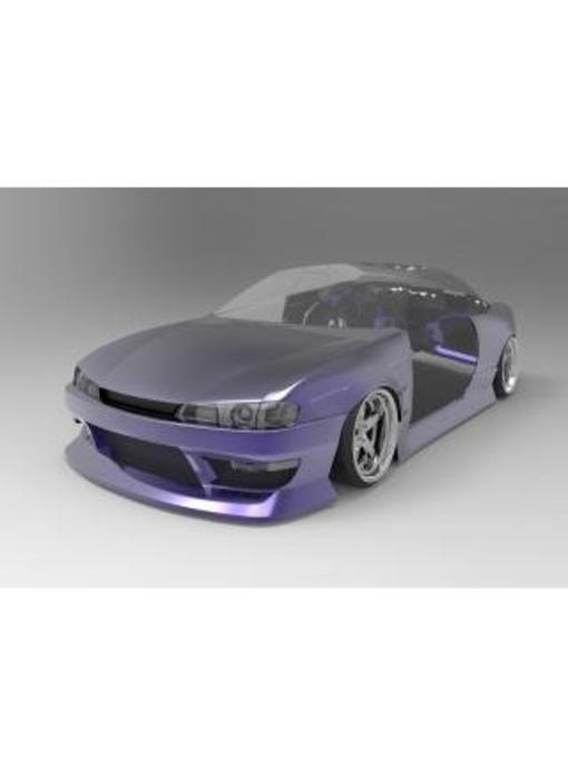 Addiction RC Nissan Silvia S14 (Late) - BN Sports Body Kit - Full Set with Normal Hood (Bonnet)