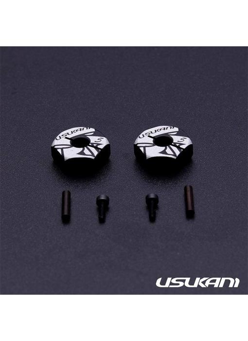 Usukani Aluminium Clamping Wheel Hub 5.0mm (2pcs)