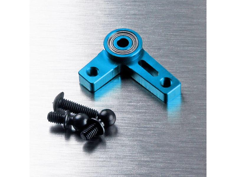 MST XXX Aluminium Front Motor Steering Arm Set / Color: Blue