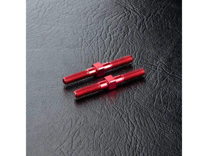 MST Steel Turnbuckle φ3mm x 28mm (2pcs) / Color: Red - DISCONTINUED