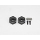 Clamp Type Wheel Hub 6.0mm - Black (2pcs)