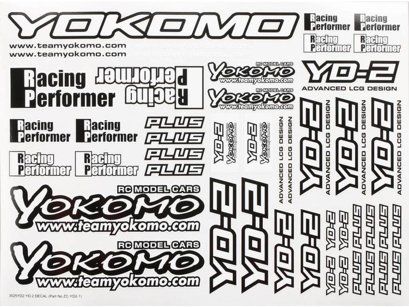 Yokomo ZC-YD2-1A - YD-2 Decal - DISCONTINUED