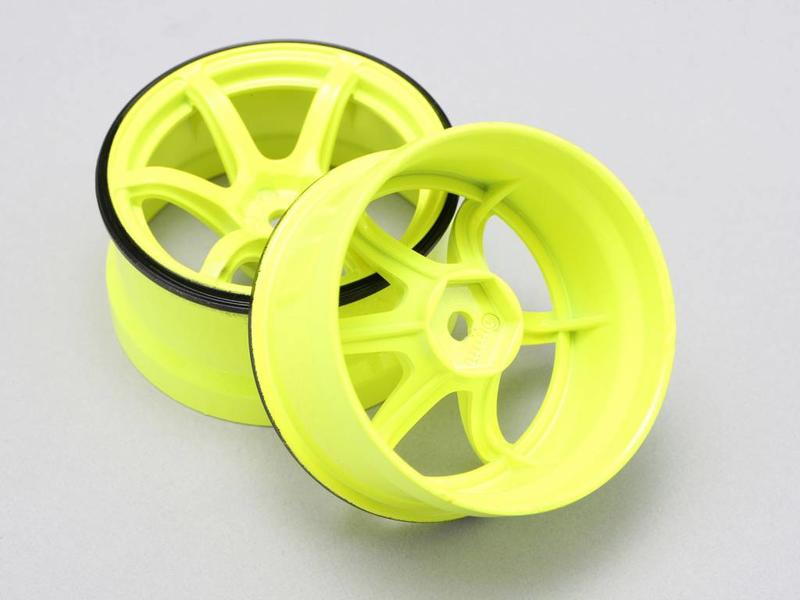 Yokomo RP-6313Y6A - RP High Traction Type Drift Wheel 6mm Offset - Yellow (2pcs)