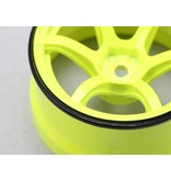 Yokomo RP-6313Y6A - RP High Traction Type Drift Wheel 6mm Offset - Yellow (2pcs)