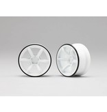 Yokomo RP-6313W6A - RP High Traction Type Drift Wheel 6mm Offset - White (2pcs)