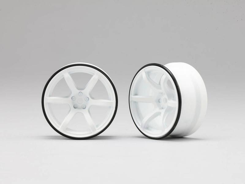 Yokomo RP-6313W6A - RP High Traction Type Drift Wheel 6mm Offset - White (2pcs)