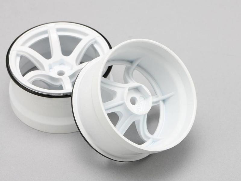 Yokomo RP-6313W6A - RP High Traction Type Drift Wheel 6mm Offset - White (2pcs)