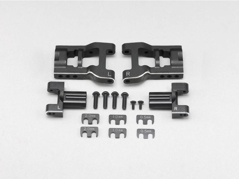 Yokomo Y2-008RASA - Aluminum Adjustable Rear Short H-Arm Set - Black Edge Design