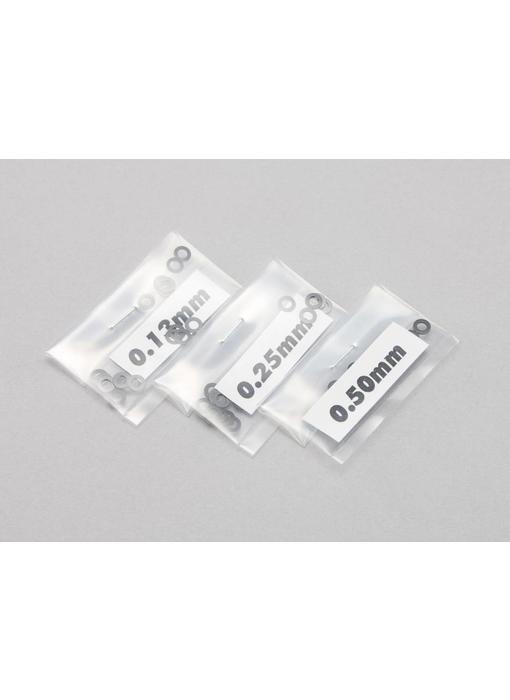 Yokomo Spacer / Shim Set φ2.5mm (0.13mm / 0.25mm / 0.50mm x 20)