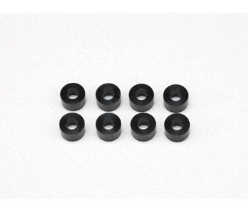 Yokomo Aluminium Shim φ2.5mm x φ5.0mm x 3.0mm - Black (8pcs)