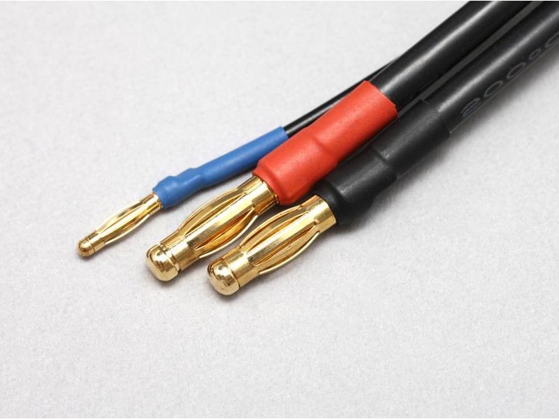 Yokomo RP-093A - Racing Performer Long Charge Cable with 2 x Φ4mm European Plug