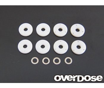 Overdose PTFE Shock Piston Set for Vacula, Divall, TRF (φ0.6x3/φ0.7x3/φ0.8x3/Blank)