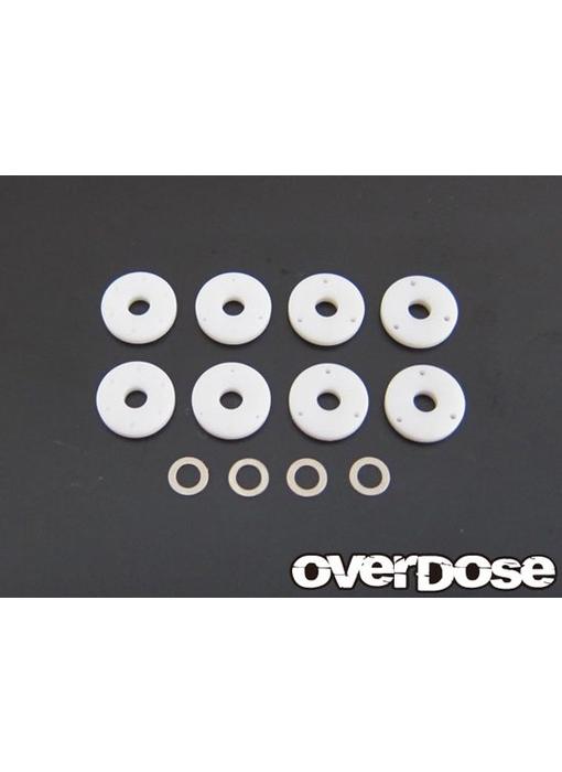 Overdose PTFE Shock Piston Set for Vacula, Divall, TRF (φ0.6x3/φ0.7x3/φ0.8x3/Blank)