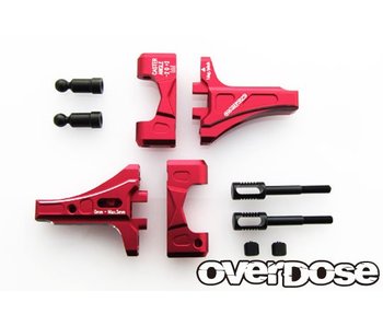 Overdose Adj. Front Suspension Arm Type-2 for OD / Red