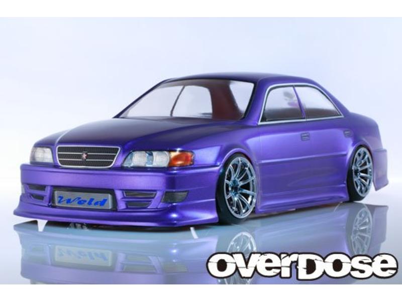 Overdose Toyota Chaser JZX100 Clear Body (195mm/Decal/Masking/Light Bucket)