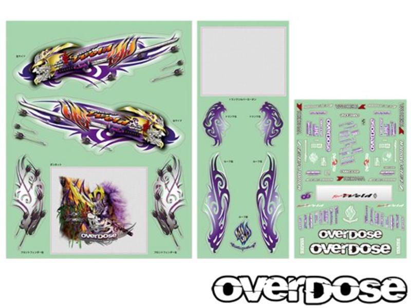 Overdose Toyota Mark II JZX100 Clear Body & Weld Hyakushiki Sangouki Graphic Decal Set