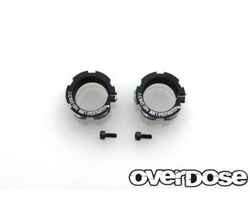 Overdose Alum. Shock Adjust Nut for HG Shock / Black (2)