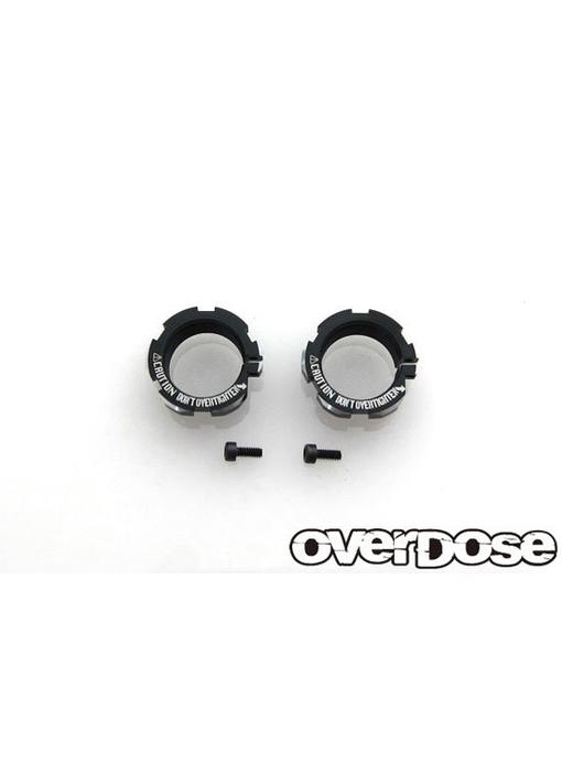 Overdose Alum. Shock Adjust Nut for HG Shock / Black (2)