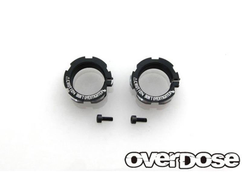 Overdose Aluminum Shock Adjust Nut for HG Shock / Color: Black (2pcs)