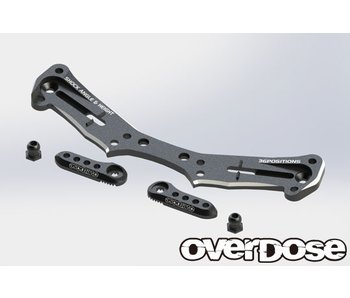 Overdose Adj. Alum. Rear Shock Tower for GALM / Black