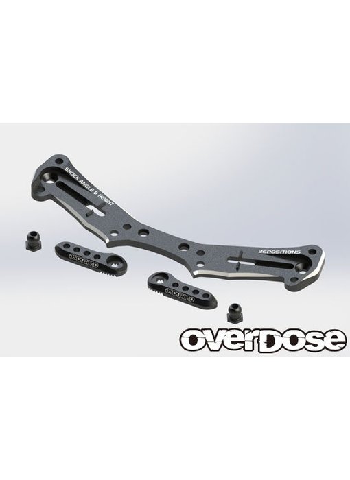 Overdose Adj. Alum. Rear Shock Tower for GALM / Black