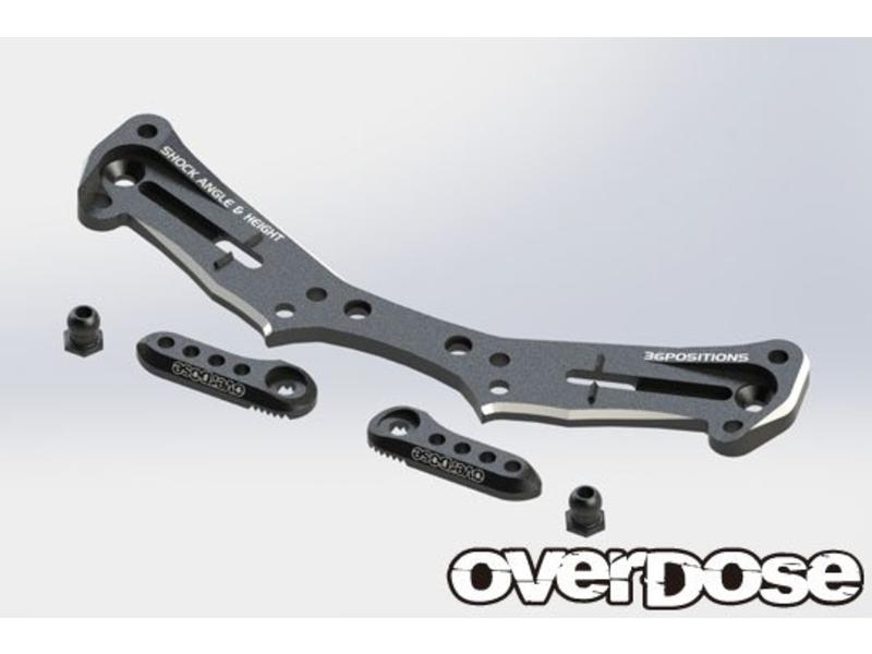 Overdose Adjustable Aluminum Rear Shock Tower for GALM / Color: Black
