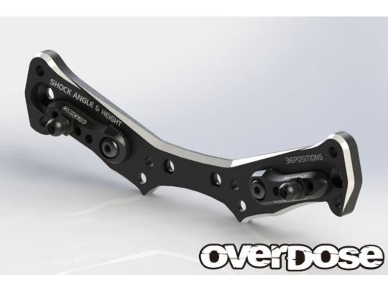 Overdose Adjustable Aluminum Rear Shock Tower for GALM / Color: Black