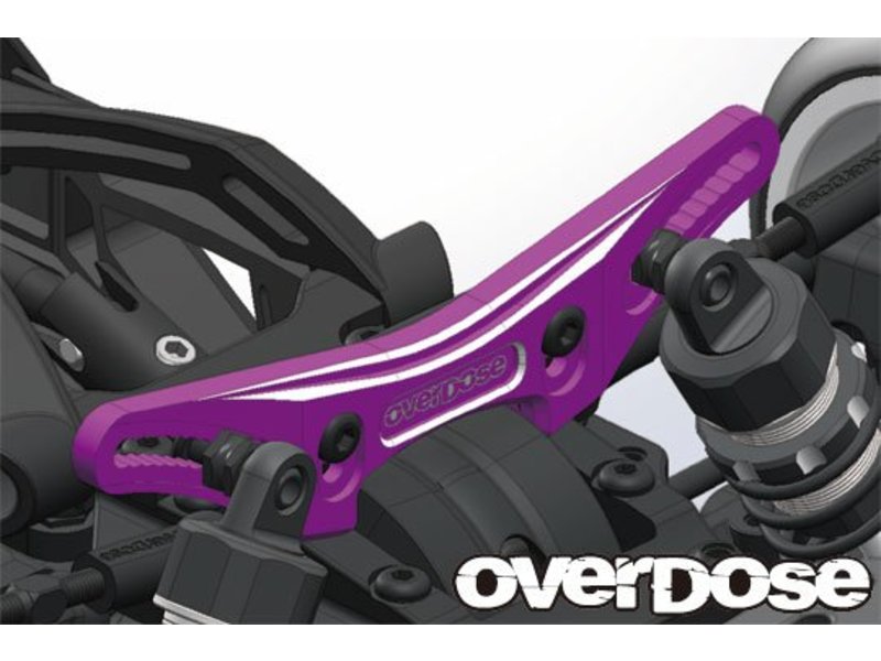 Overdose Height Adjustment Aluminum Front Shock Tower for XEX, XEX Vspec. / Color: Black