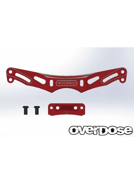 Overdose Height Adj. Alum. Rear Shock Tower for XEX, XEX Vspec. / Red