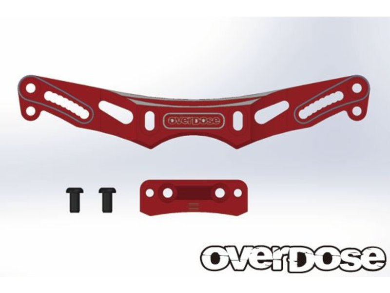 Overdose Height Adjustment Aluminum Rear Shock Tower for XEX, XEX Vspec. / Color: Red