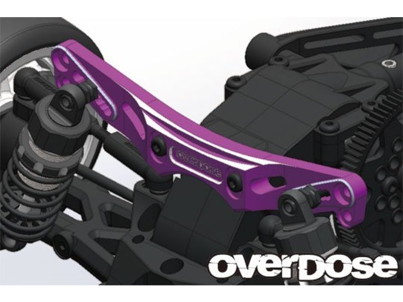 Overdose Height Adjustment Aluminum Rear Shock Tower for XEX, XEX Vspec. / Color: Red