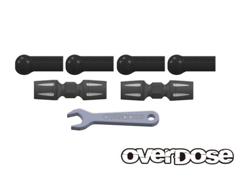 Overdose Aluminum Pushrod Turnbuckle for GALM / Color: Black