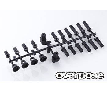 Overdose Ball Cap & Shock Parts Set Molybdenum for Vacula, Divall, XEX