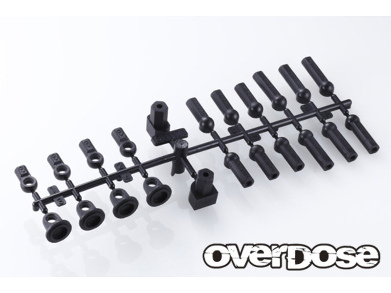 Overdose Ball Cap & Shock Parts Set Molybdenum for Vacula, Divall, XEX