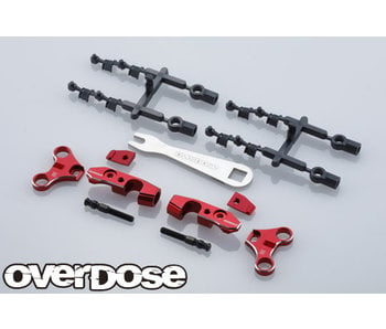 Overdose Adj. Alum. Front Upper Arm Set for OD / Red