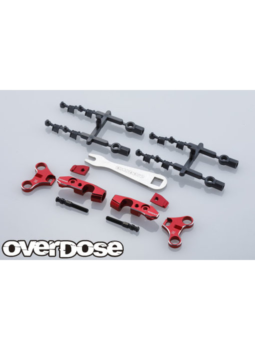 Overdose Adj. Alum. Front Upper Arm Set for OD / Red