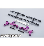 Overdose Adjustable Aluminum Front Upper Arm Set for OD / Color: Purple