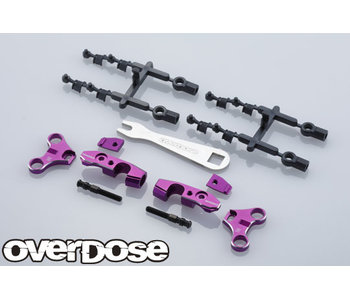 Overdose Adj. Alum. Front Upper Arm Set for OD / Purple