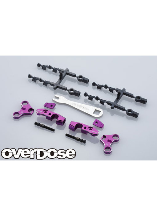 Overdose Adj. Alum. Front Upper Arm Set for OD / Purple