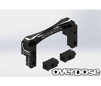 Overdose 2-Way Layout Alum. Servo Mount for Vacula, Divall, Vacula II, GALM / Black