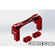2-Way Layout Alum. Servo Mount for Vacula, Divall, Vacula II, GALM / Red